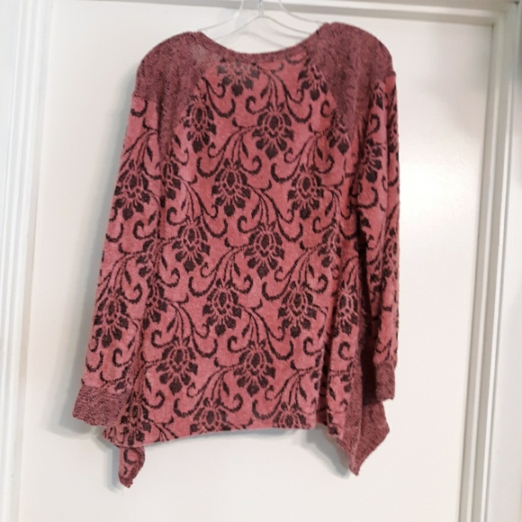 ORANGE COZY KNIT TOP/COVERUP,   L - Picture 2 of 6